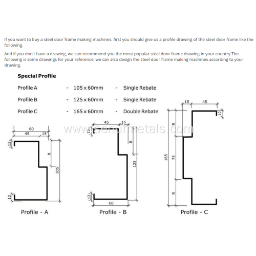 Steel Door Frame Making Roll Forming Machines